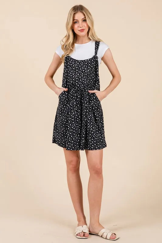 Floral Print Overalls with Pockets - Liv&Maddie