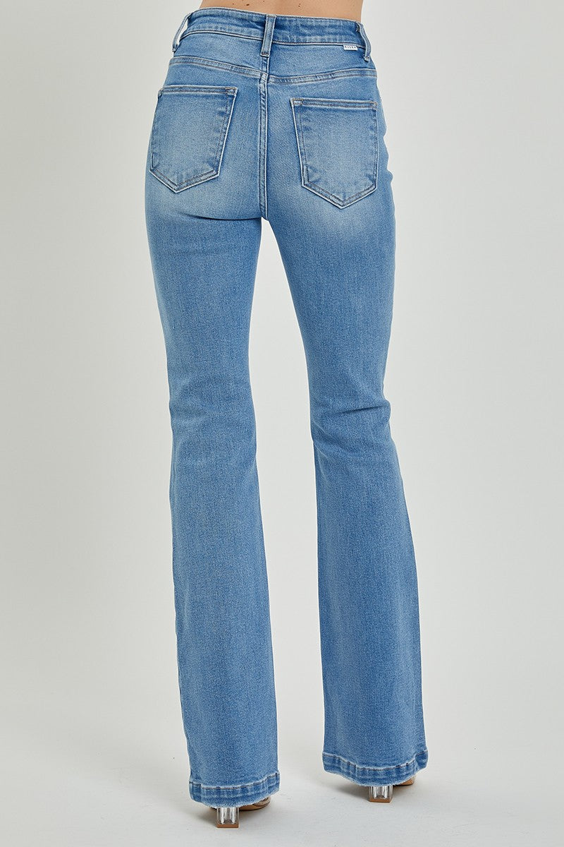 RISEN Full Size High Rise Button Fly Bootcut Jeans - Liv&Maddie