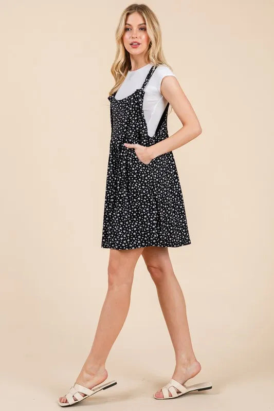Floral Print Overalls with Pockets - Liv&Maddie