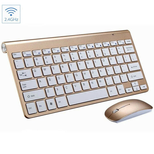 Mini Wireless Keyboard And Mouse Set Waterproof 2.4G For Mac Apple PC