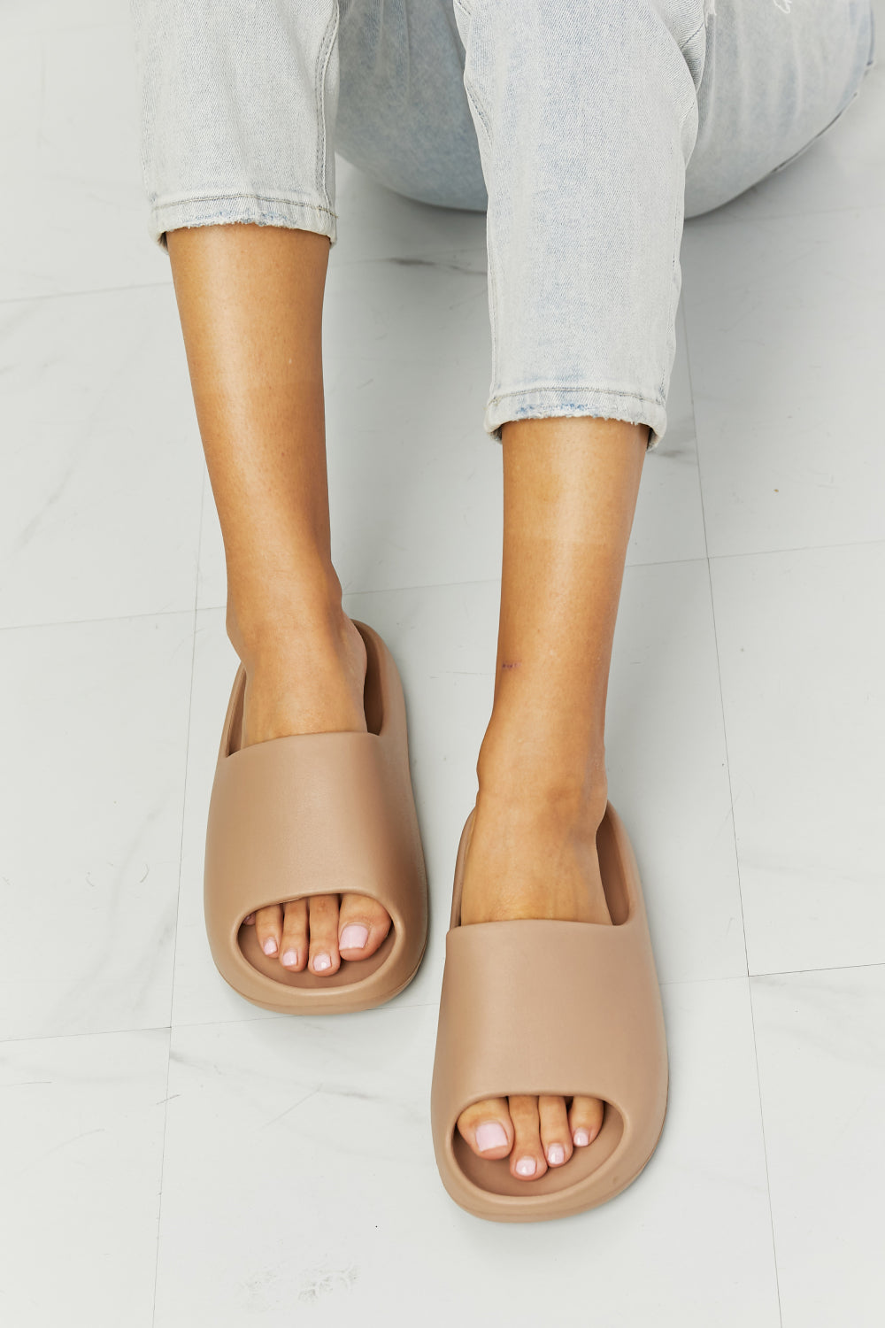 NOOK JOI In My Comfort Zone Slides in Beige - Liv&Maddie