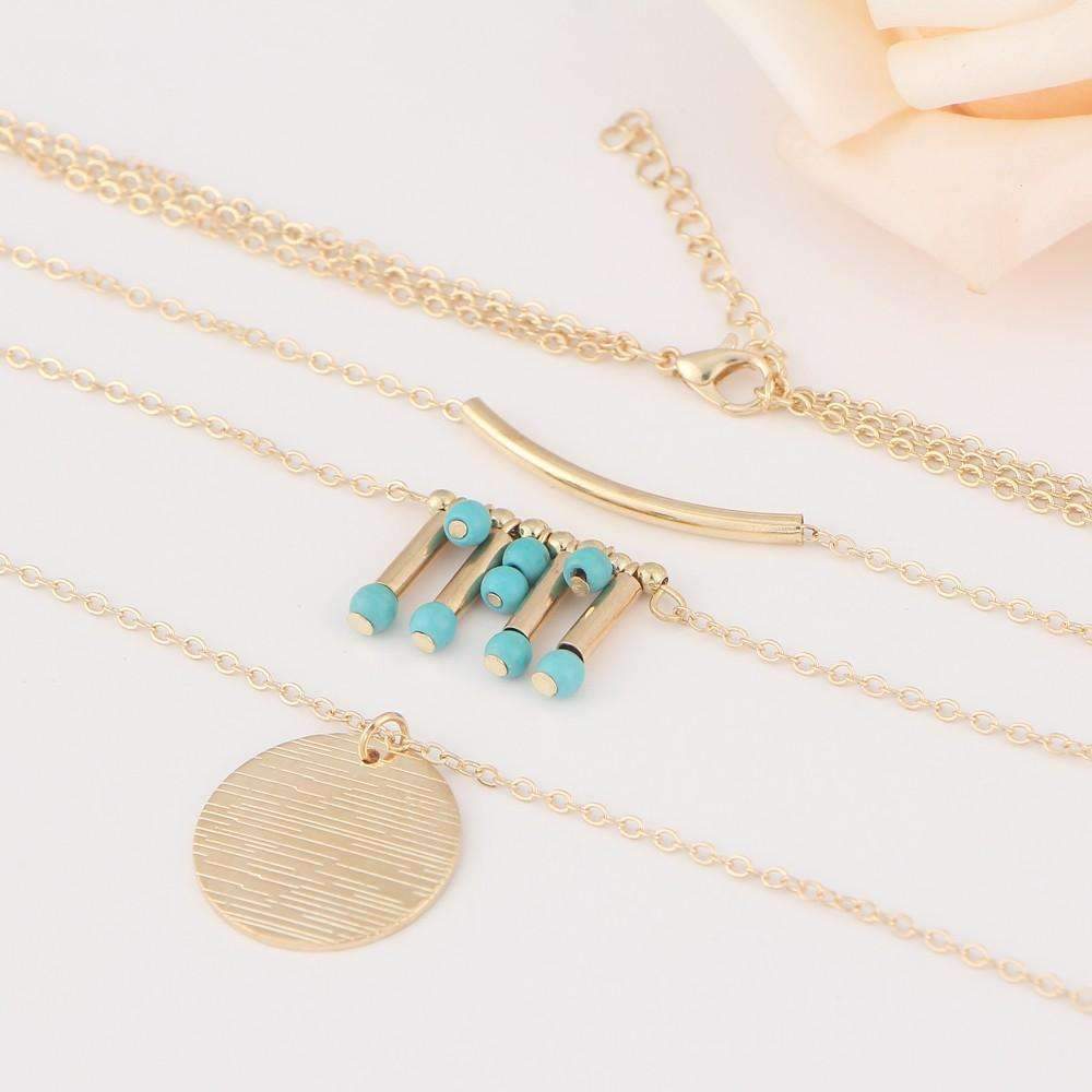 Turquoise Multilayer Necklace - Liv&Maddie