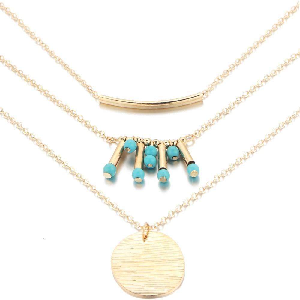Turquoise Multilayer Necklace - Liv&Maddie