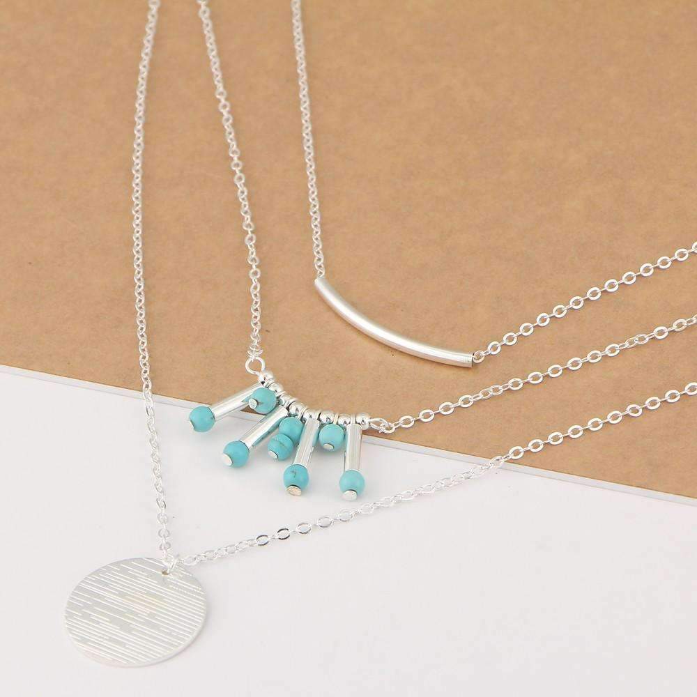 Turquoise Multilayer Necklace - Liv&Maddie