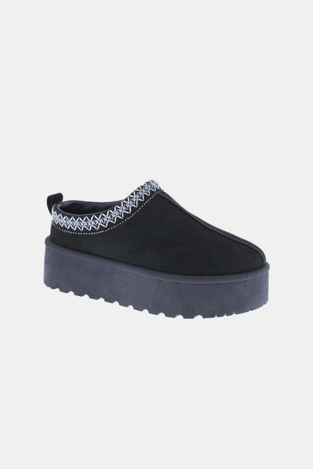 Weeboo Platform Embroidered Trim Slip-On Boots - Liv&Maddie