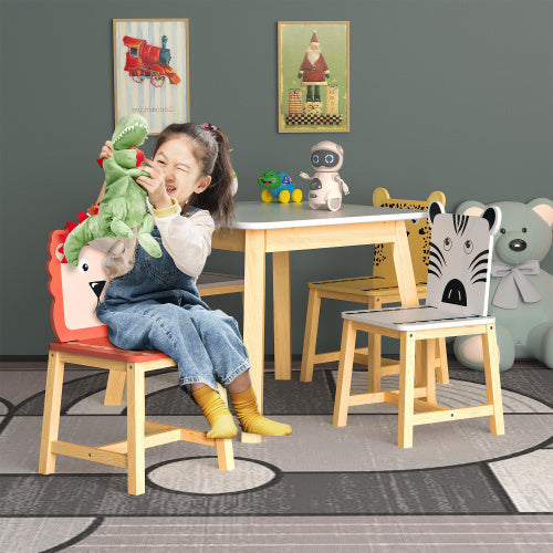 Solid Wood Children's Table And Chair 5-piece Set