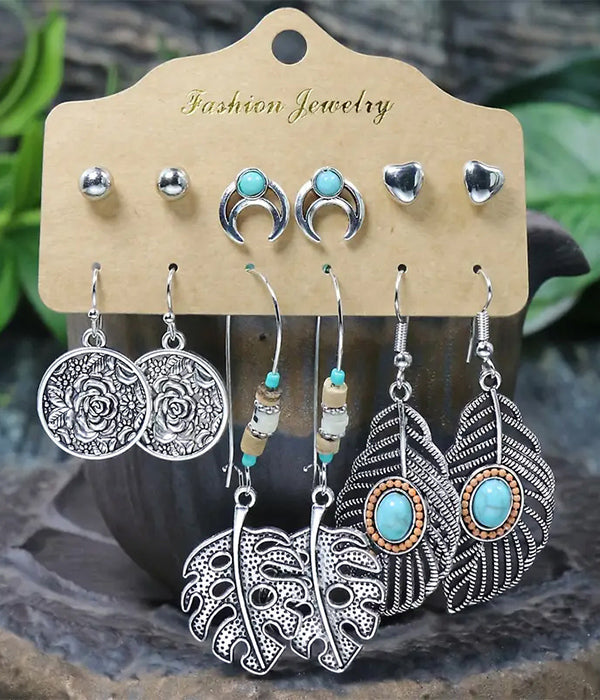 6 Pair Earring Set - Liv&Maddie