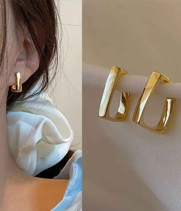 Geometric Square Hoop Earrings - Liv&Maddie